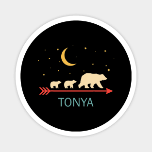 Tonya Name Gift Personalized Mama Bear With 2 Cubs Magnet